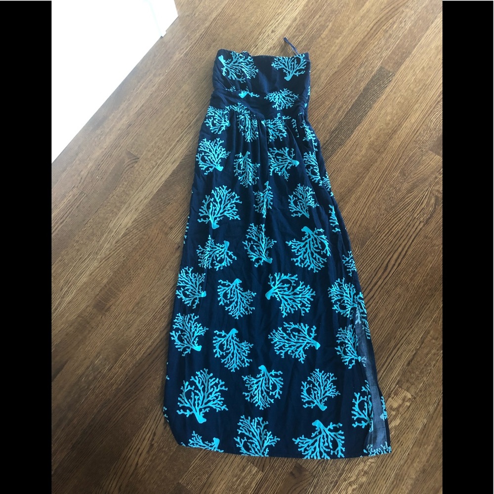 Darling resort  strapless dress w/ smocked back